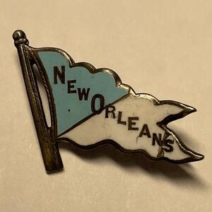 Rare Antique CMR Enameled New Orleans Pin